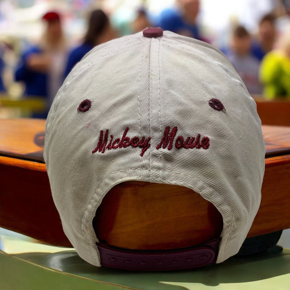 Vintage Disney Mickey Mouse Embroidered Initial M Snapback Cap Dad Hat READ - Picture 4 of 7